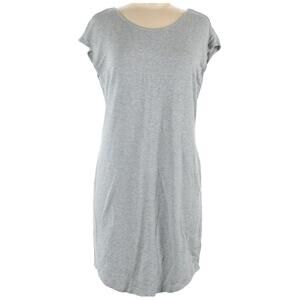 NWT Gaiam Gray Criss Cross Back TShirt Dress Womens Medium
